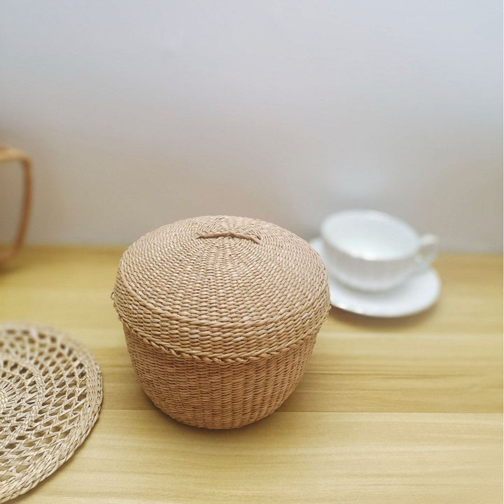 Handcrafted Natural Fiber Storage Basket