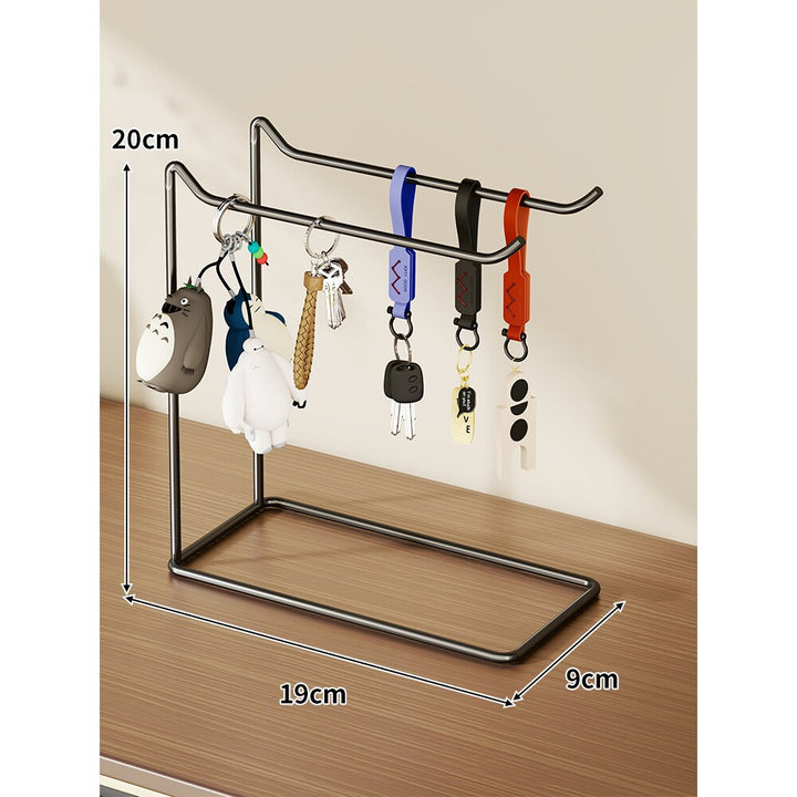 Slim Desktop Keychain & Accessories Hanging Stand with Minimal Metal Frame
