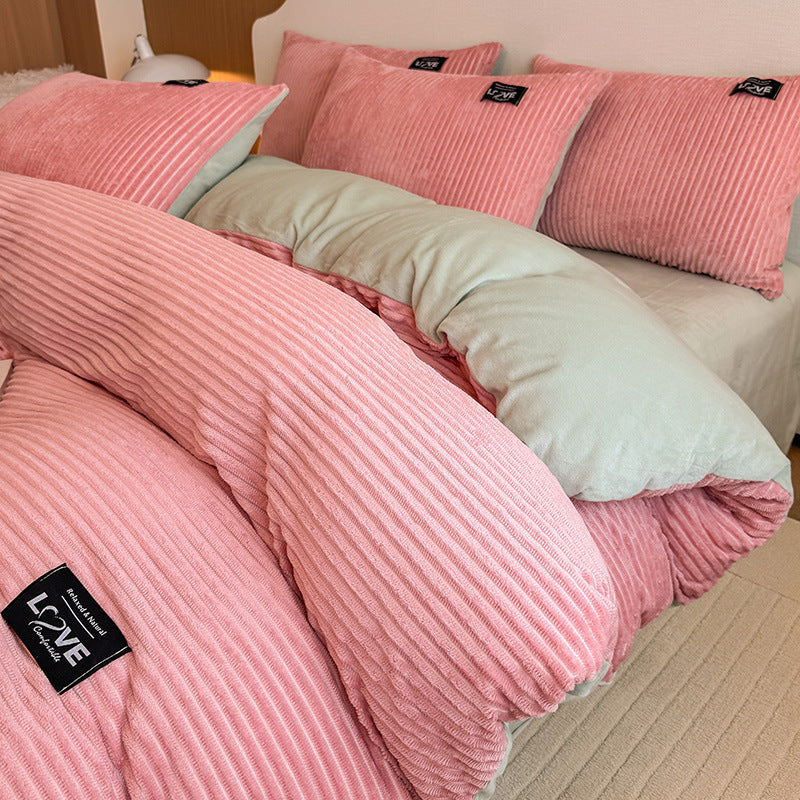 Luxurious Textured Velvet Comforter Set