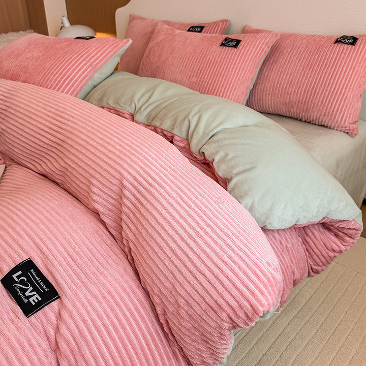 Luxurious Textured Velvet Comforter Set