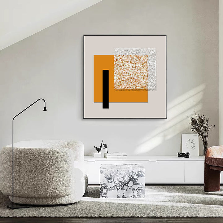 Framed Abstract Textured Wall Decor