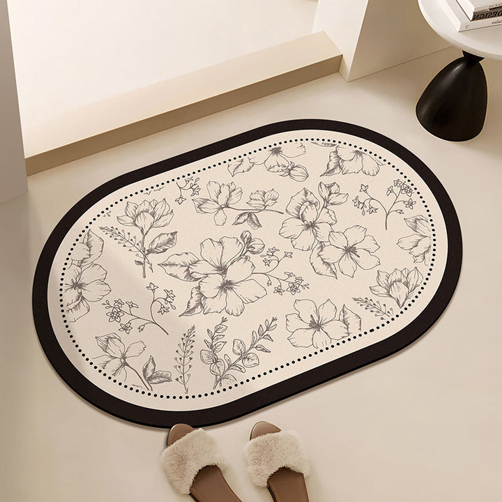 Floral-Printed Bath Runner