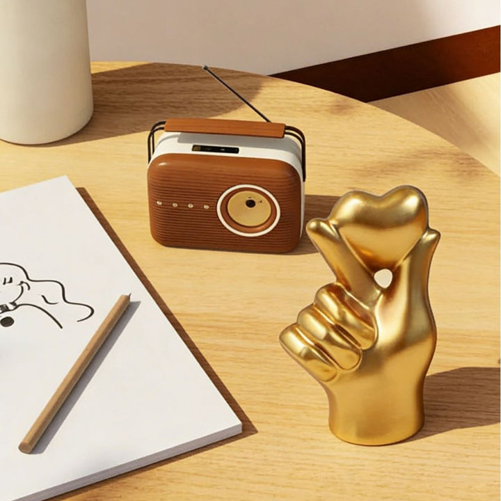 Decorative Heart Gesture Sculpture