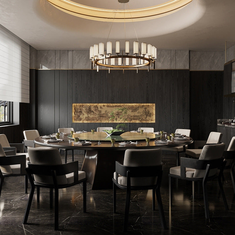 Modern round dining table with sleek finish