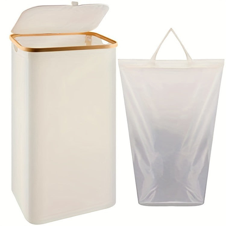 High-quality laundry container with modern lid and removable inner bag