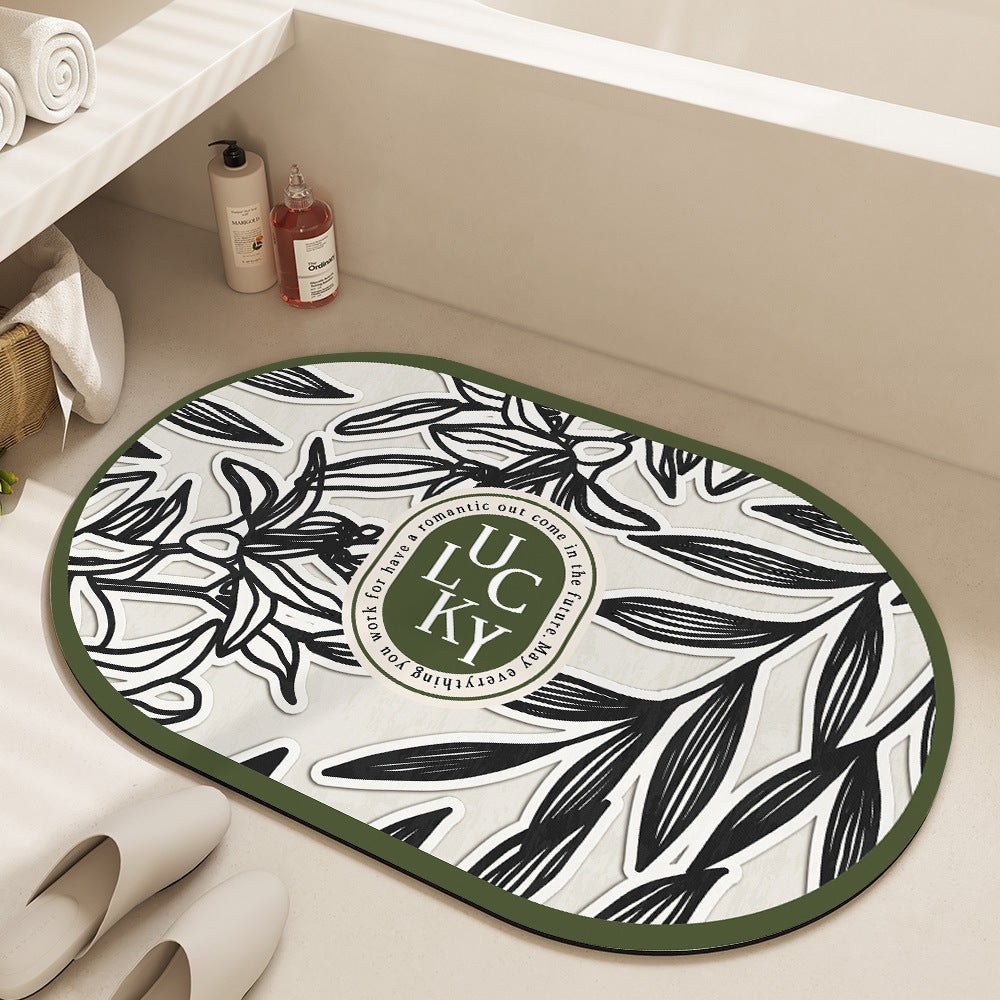 Decorative Oval Indoor Mat for Home