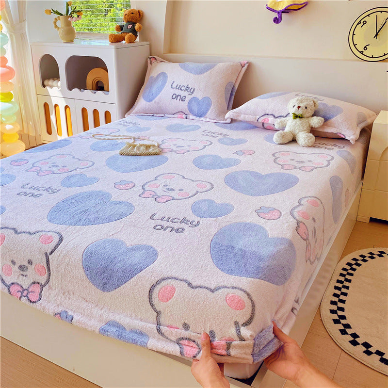 Soft Plush Cartoon-Themed Bedspread