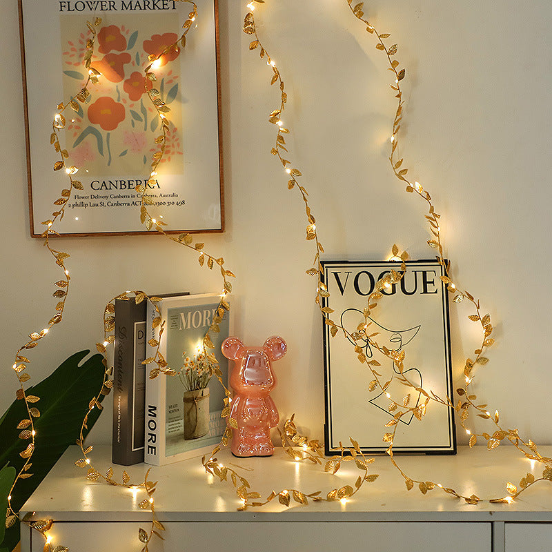 Decorative LED Leaf Garland String Lights