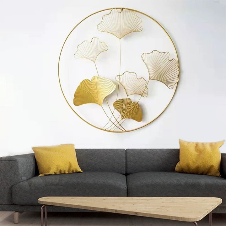 Elegant Ginkgo Leaf Decorative Wall Art Sculpture