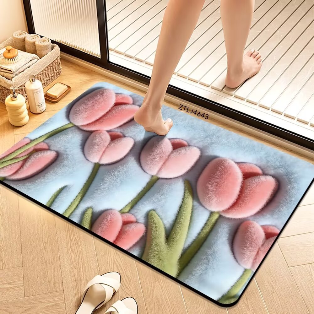 Plush Money-Themed Bath Mat