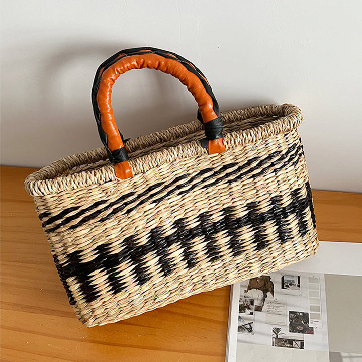 Handwoven shopping basket