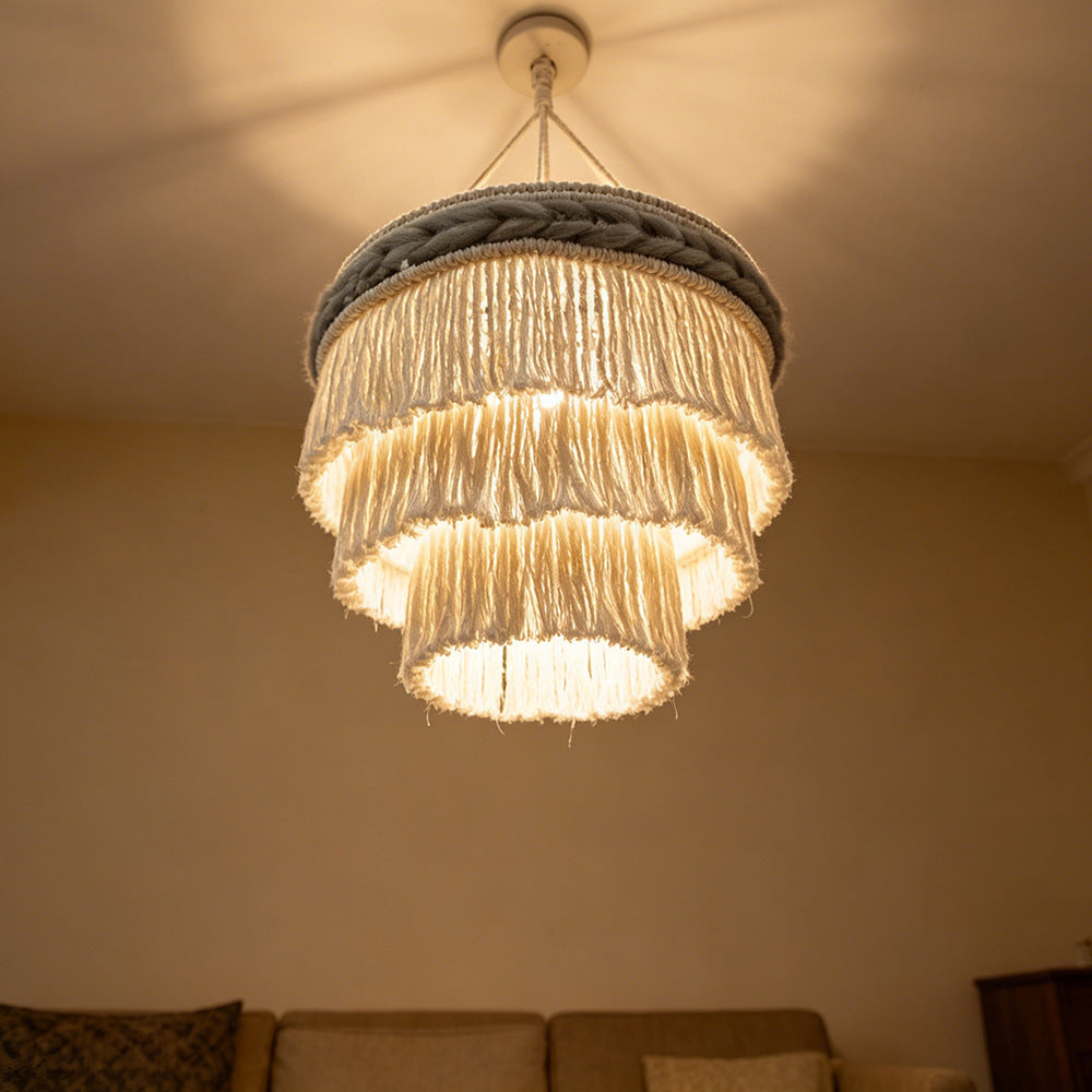 Modern Macramé Pendant Lamp