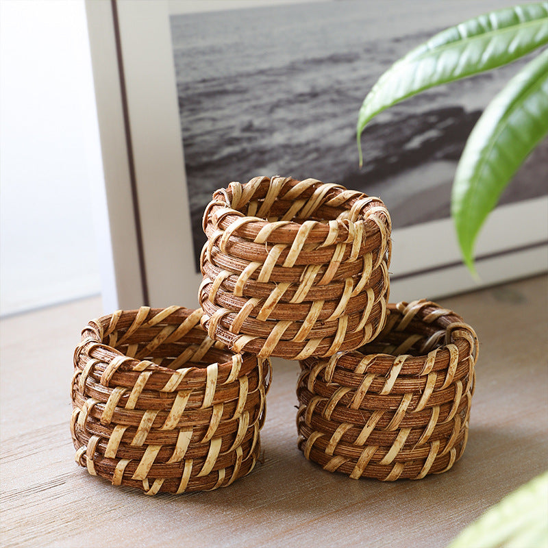 Handcrafted Natural Fiber Decoration Basket