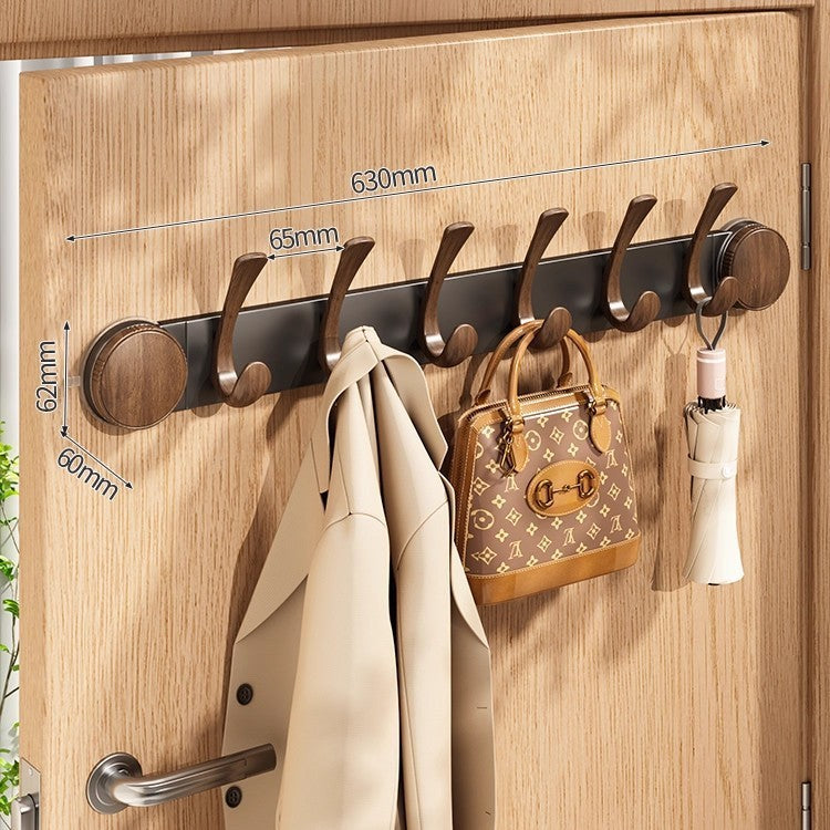 Door-mounted coat and accessory holder