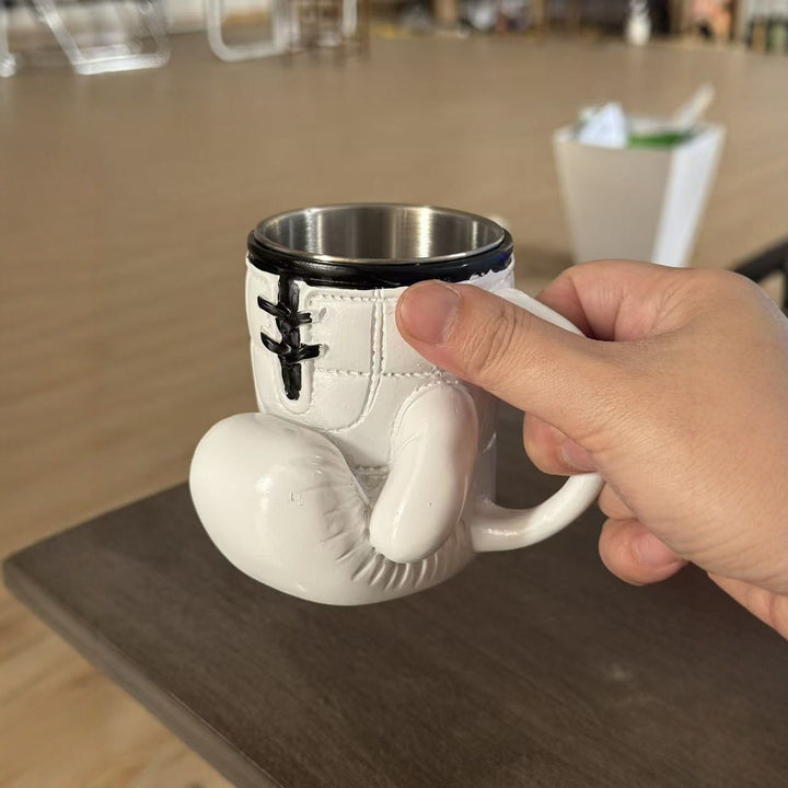 Funny boxing glove coffee mug