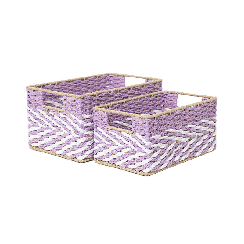 Braided storage basket