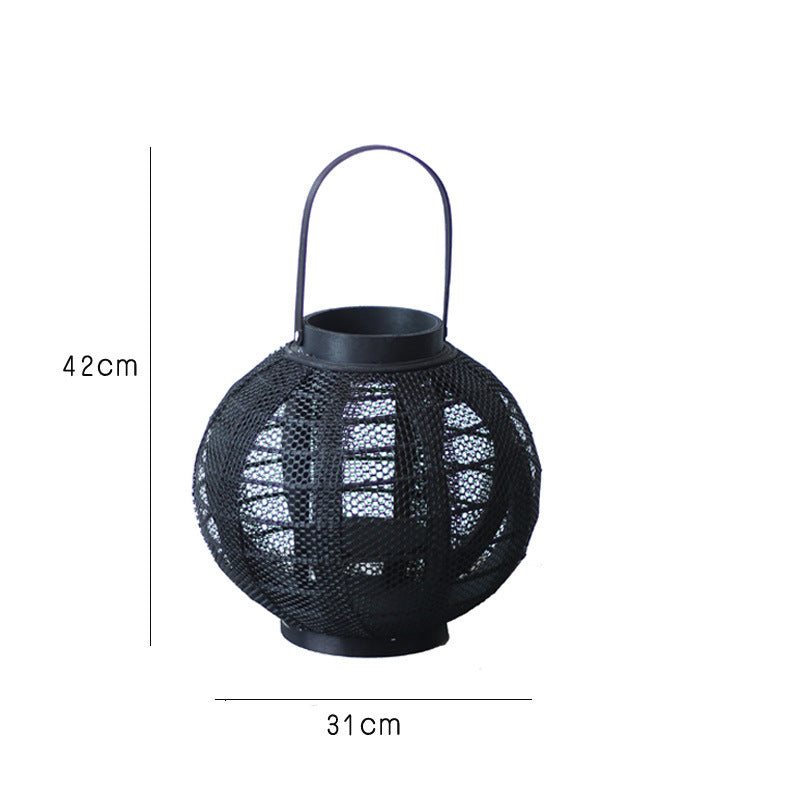 Decorative metal lantern with handle
