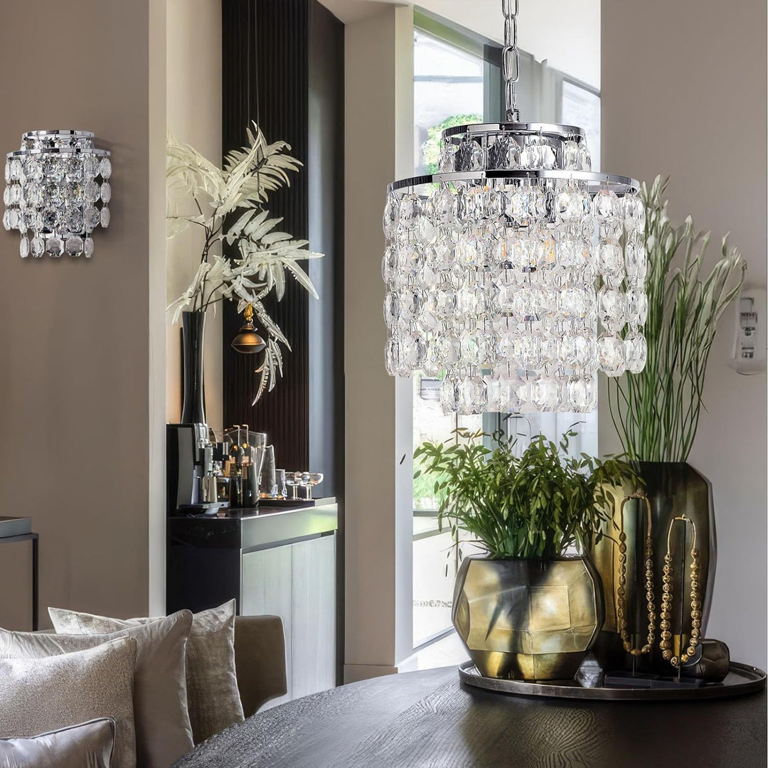Crystal ceiling pendant light