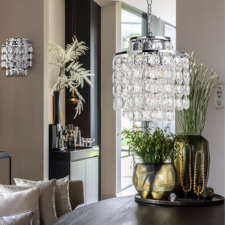 Crystal ceiling pendant light