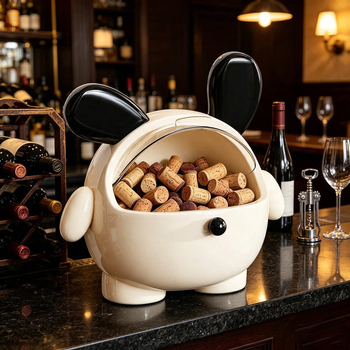 Cute Bunny Candy and Snack Storage Container with Hinged Flip Lid and Decorative Ears