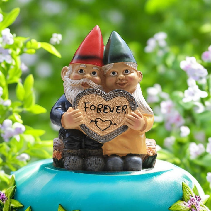 Whimsical Love Gnome Figurine