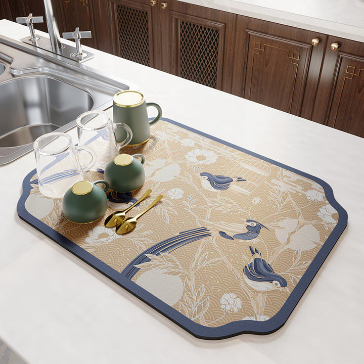 Vintage Mosaic Kitchen Counter Mat