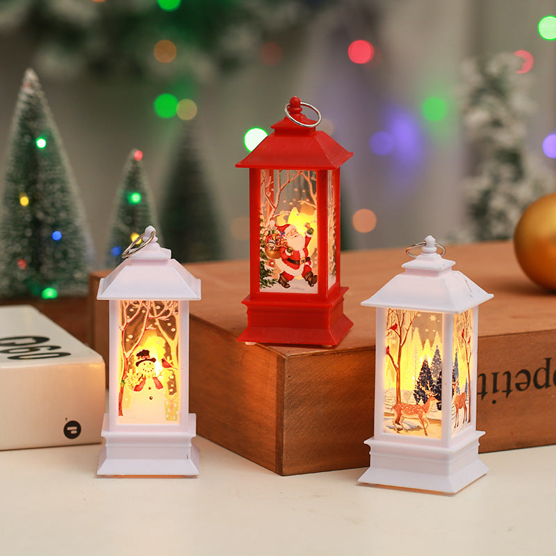 Nostalgic Christmas lantern with LED light
