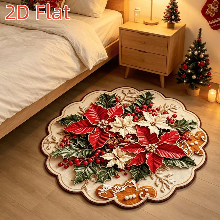 Festive Holiday-Themed Area Rug for Home