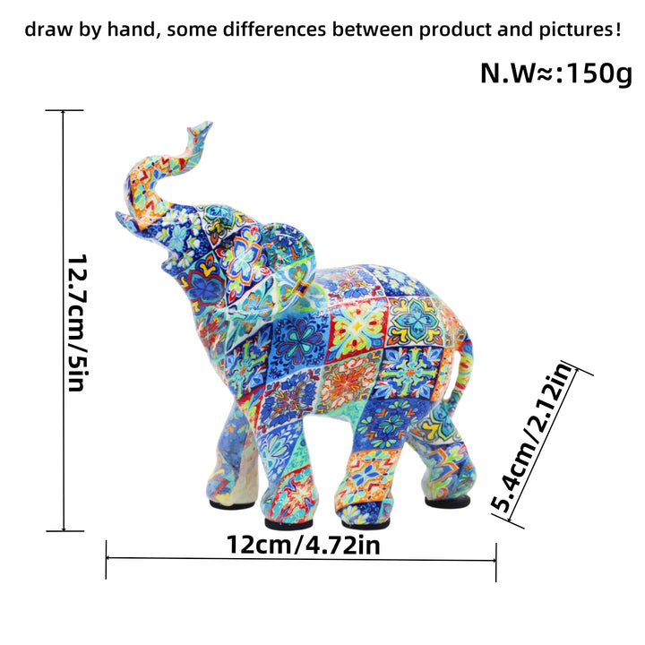Colorful Elephants Figure