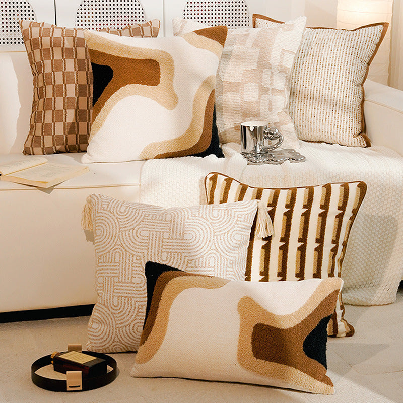 Decorative Textured Lumbar Pillow