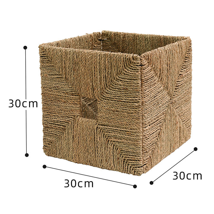 Rustic Decorative Basket Made of Natural Fibers