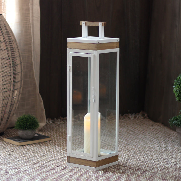 Decorative Lantern with Wooden Handle