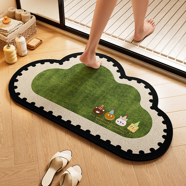 Playful Dog-Themed Bath Rug