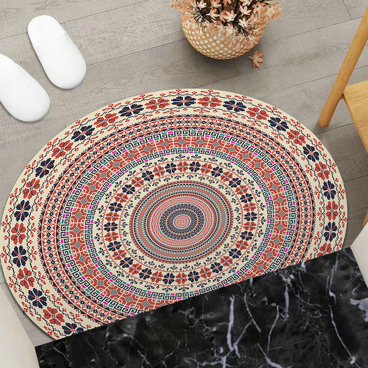 Round Geometric Area Mat