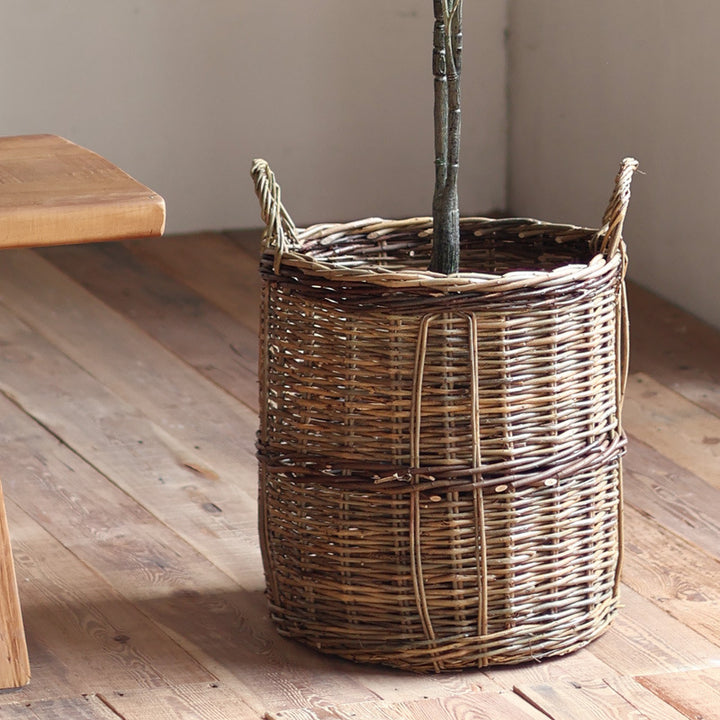 Rustic storage basket