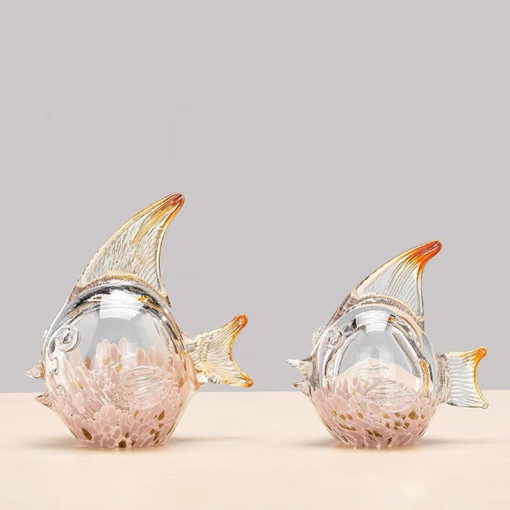 Hand-Blown Sculptural Fish Tabletop Bud Vase