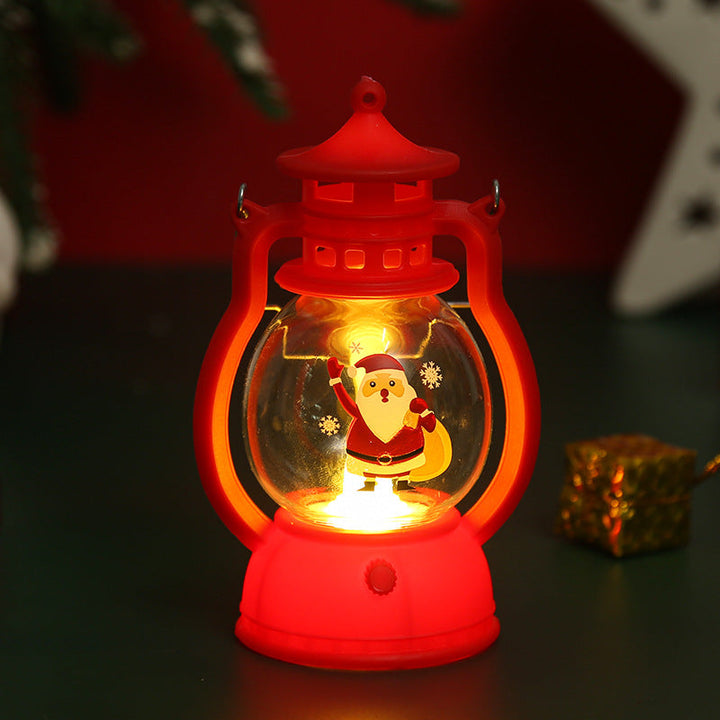 Decorative Christmas lantern with Santa Claus motif