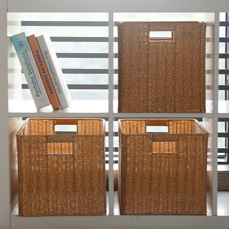 Storage basket made of natural rattan