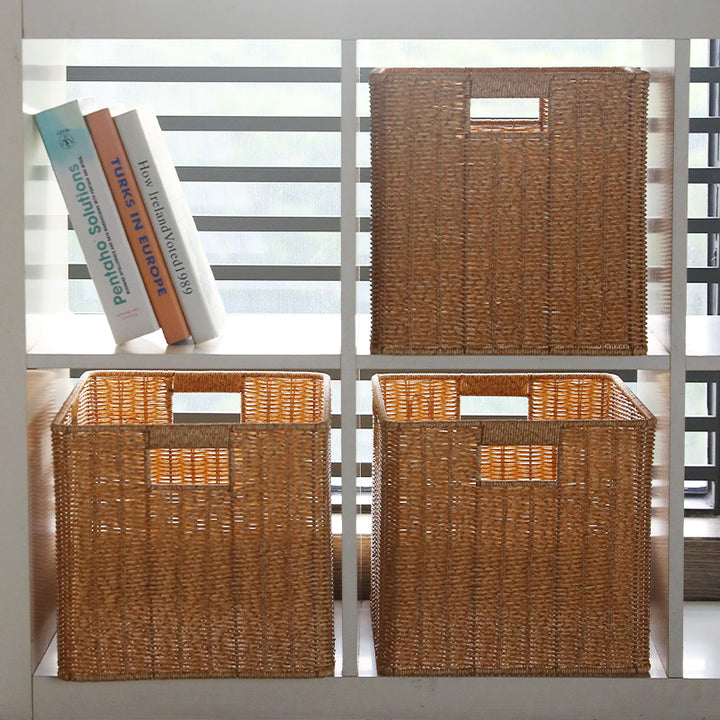 Storage basket made of natural rattan