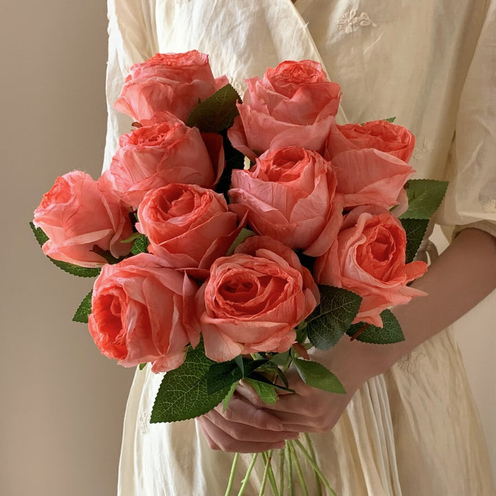 Realistic Long Stem Artificial Rose