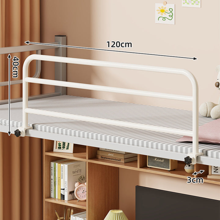 Clamp-On Tubular Bed Guard Rail with Tool-Free Knob Clamp