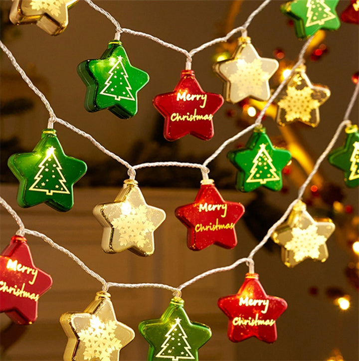 Festive Glitter Orb Ball LED String Lights