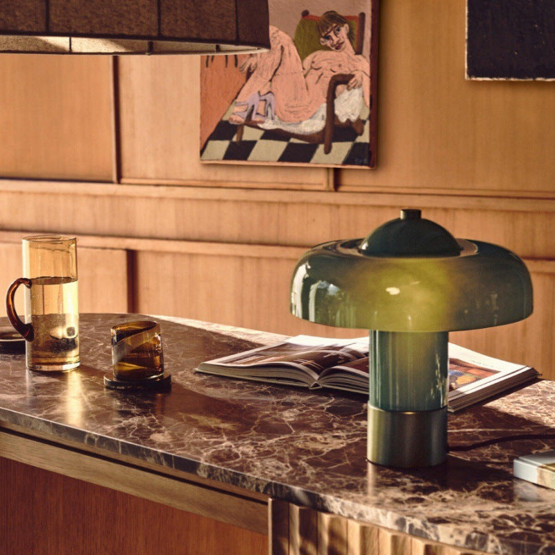 Contemporary mushroom-inspired table lamp