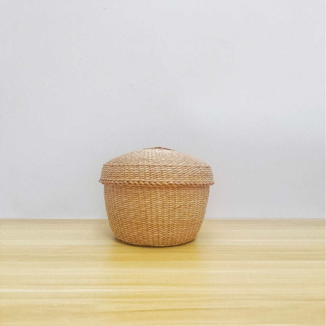 Handcrafted Natural Fiber Storage Basket