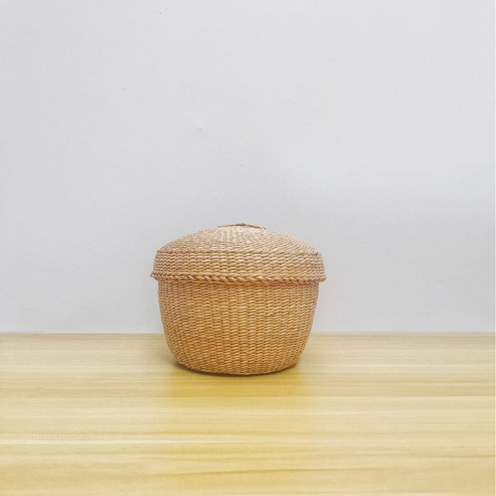Handcrafted Natural Fiber Storage Basket