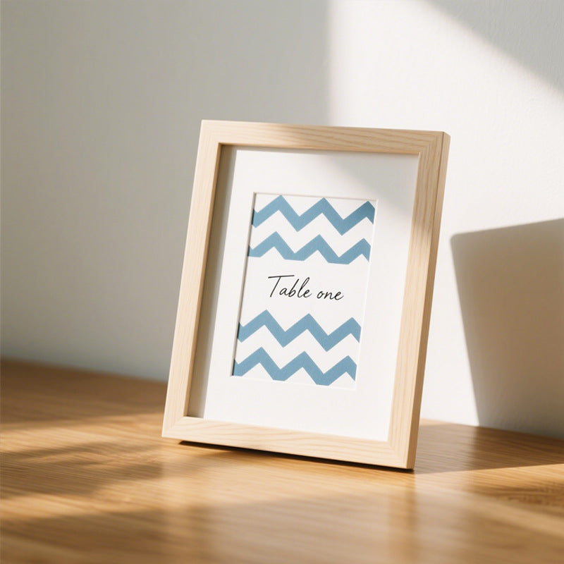 Elegant Wooden Table Number Frame