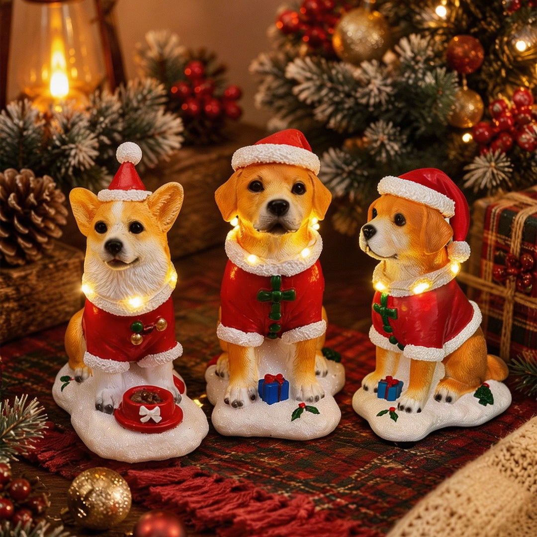 Decorative Christmas figure in dog design