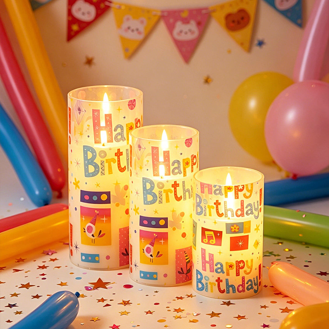 Decorative birthday candle