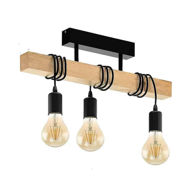Industrial Three-Arm Ceiling Light