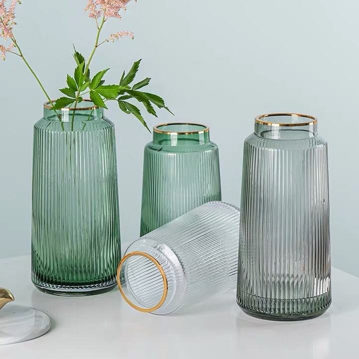 Decorative Glass Vase for Table Centerpiece